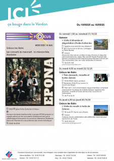Agenda de la semaine Verdon du 31 mai au 6 juin